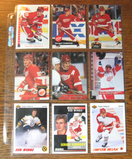 9x Sergei Fedorov mint DETROIT RED WINGS hockey cards lot HIGH END NHL Superstar