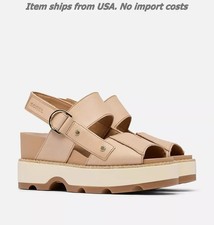 NEW SOREL Joanie IV Women's Wedge Sandals Leather Platform Shoes 2113061