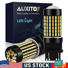 2X 3157 LED Switchback Turn Signal Lamp Dual Color White Yellow DRL Light AUXITO