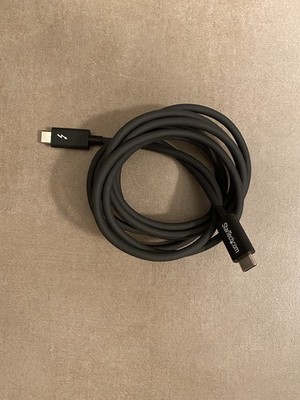 StarTech.com 40Gbps Thunderbolt 3 Cable - 2m - Black - 5k 60Hz/4k 60Hz -