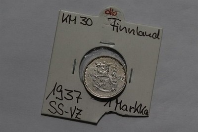     FINLAND 1 MARKKAA 1937 KM30 B98 WW3