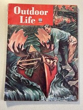 Outdoor Life December 1948 Bull Moose Hunting cover By H Hoecker !