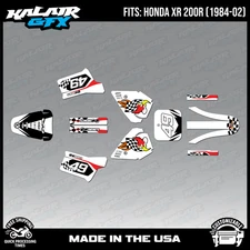Graphics Kit for Honda XR200R (1984-2002) Pecker - WHITE