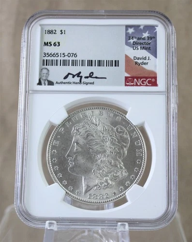 1882 US Morgan Silver $1 Dollar NGC MS 63