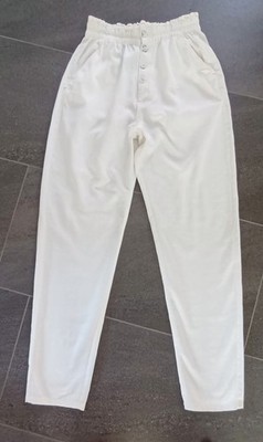 Weiße Stoffhose Jogger-Stil Q/S by s.Oliver Gr. 36