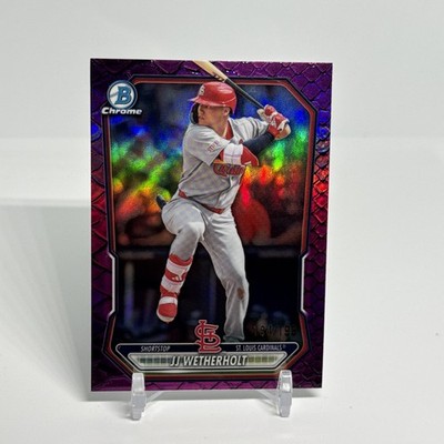 2026 Bowman Chrome JJ Wetherholt Fuscia Reptilian #’d 163/199 St Louis Cardinals