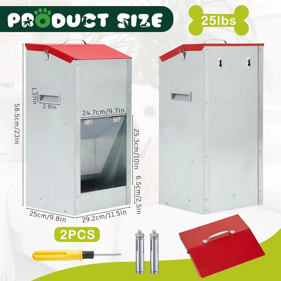 Robust 25-Liter Automatic Dog Feeders - 2 Pack with Modern Acrylic Design - Image 4 of 4