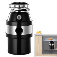 3/4 HP Garbage Disposal Food Waste Disposer Continuous Feed Stainless Steel New