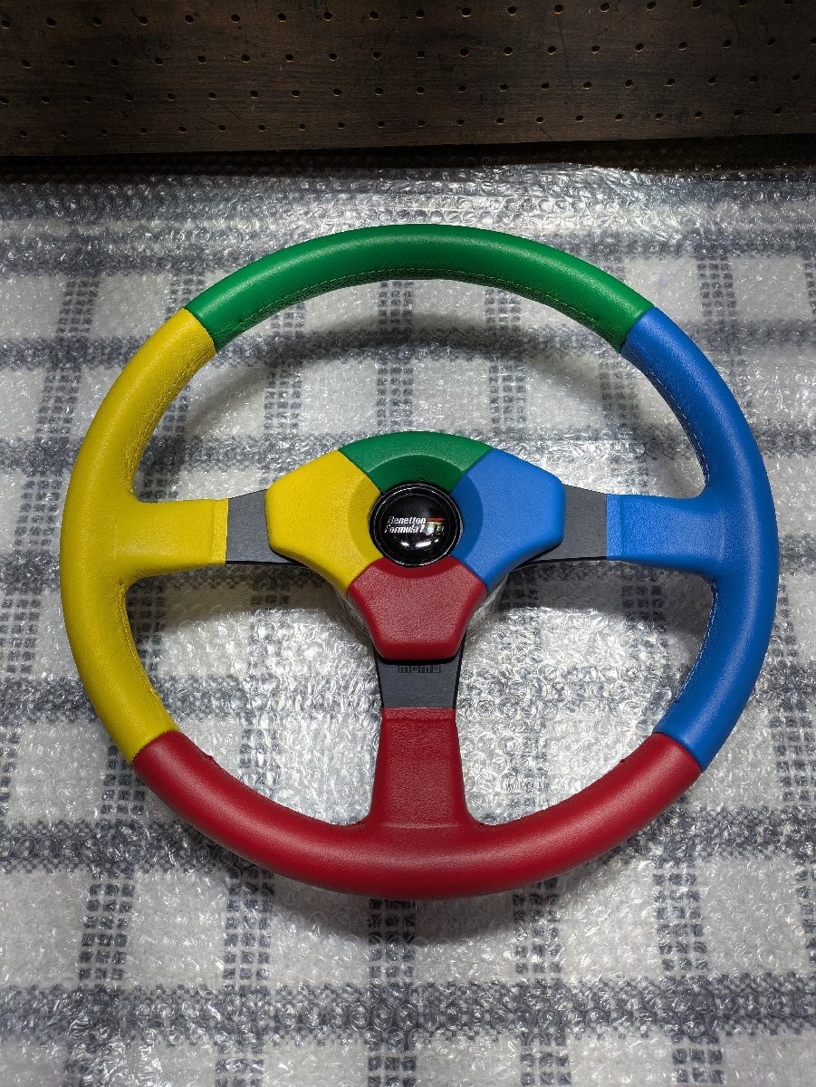 MOMO Benetton Formula 1 Steering Wheel 350mm 4Color Leather JDM NA