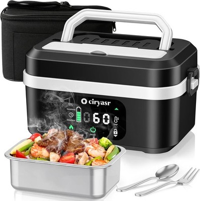 Cordless Electric Lunch Box,Fast Heating Portable Food Warmer with 20000mAh,d