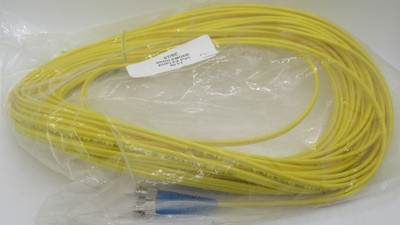 CORNING ST/SC SINGLEMODE DUPLEX PVC FIBER PATCH CABLE 50 FEET YELLOW, SC TO ST