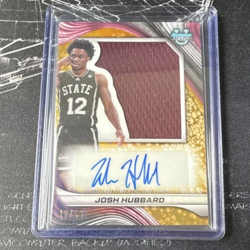 2024-25 Topps Bowman University Best Josh Hubbard Auto Relic #PJRA-JH 12/50