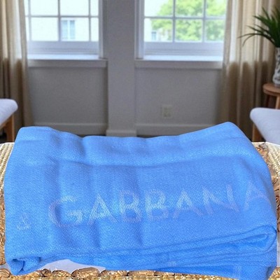Dolce&Gabbana Light blue extra large blue and white beach towel