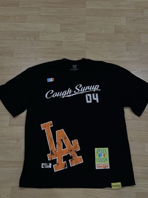 Los Angeles Dodgers MLB Black Graphic Cough Syrup Baseball Shirt
