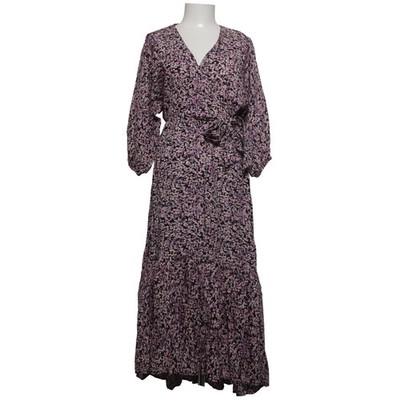 H&M, Maxikleid, Größe: S, Schwarz/Pink/Lila/Mehrfarbig, Lyocell, Blumen #Pn2