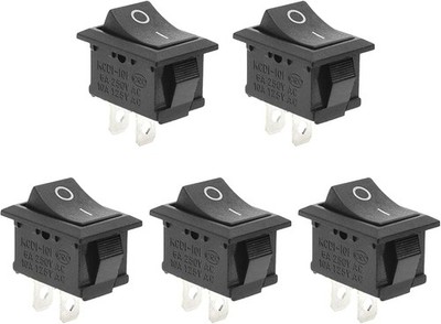 5Pcs On/Off Boat Rocker Switch, 2 Pin Position Snap, 12V 110V 250 Style: 2-Pin