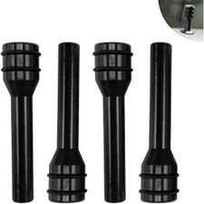 4 PCS Car Interior Door Lock Knob Pull Pin Cover, Metal Anti-Scratch Anti- Black