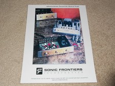 Sonic Frontiers Ad, SFL-1 Preamp, SFS-80 Tube Amplifier, SPC-1, 1992, 1 page