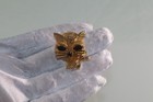 Lovely Gold Tone Cat Pin Rhinestones Eyes — photo 6