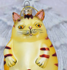 Striped Yellow Fat Cat With Green Glass Fish — photo 6