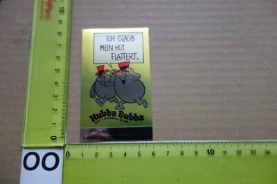 Alter Aufkleber Comic Cool Sammelsticker HUBBA BUBBA Spruch ...mein Hut flattert