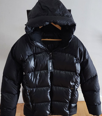 RLX Ralph Lauren Men's Small Pertex Quantum Down Hooded Puffer Jacket Black $698