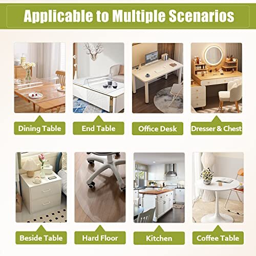 OstepDecor Frosted Table Protector 40 x 72 Inch Frosted Table Cover Protector...