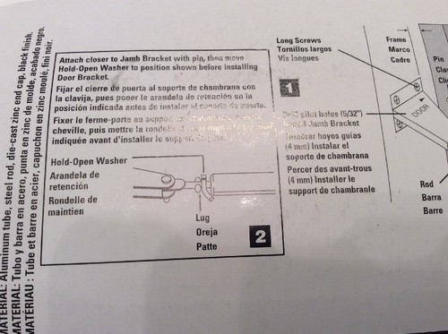 Stanley Air-Controlled Screen & Storm Door Closer Black Coated Part # 74-8302 - Picture 6 of 12