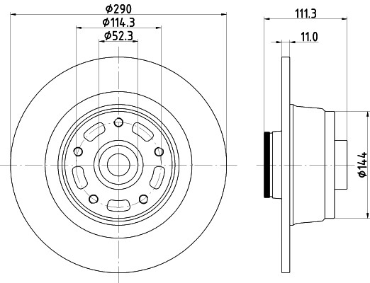 Hella Pagid 2X Bremsscheiben Hinten Voll Beschichtet FüR Renault Megane IV-image
