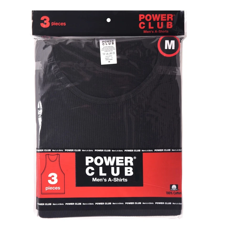 Paquete de 3, 6 camisetas sin mangas acanaladas 100 % algodón para hombre negras blancas esposa batidora Foto 4 de 4