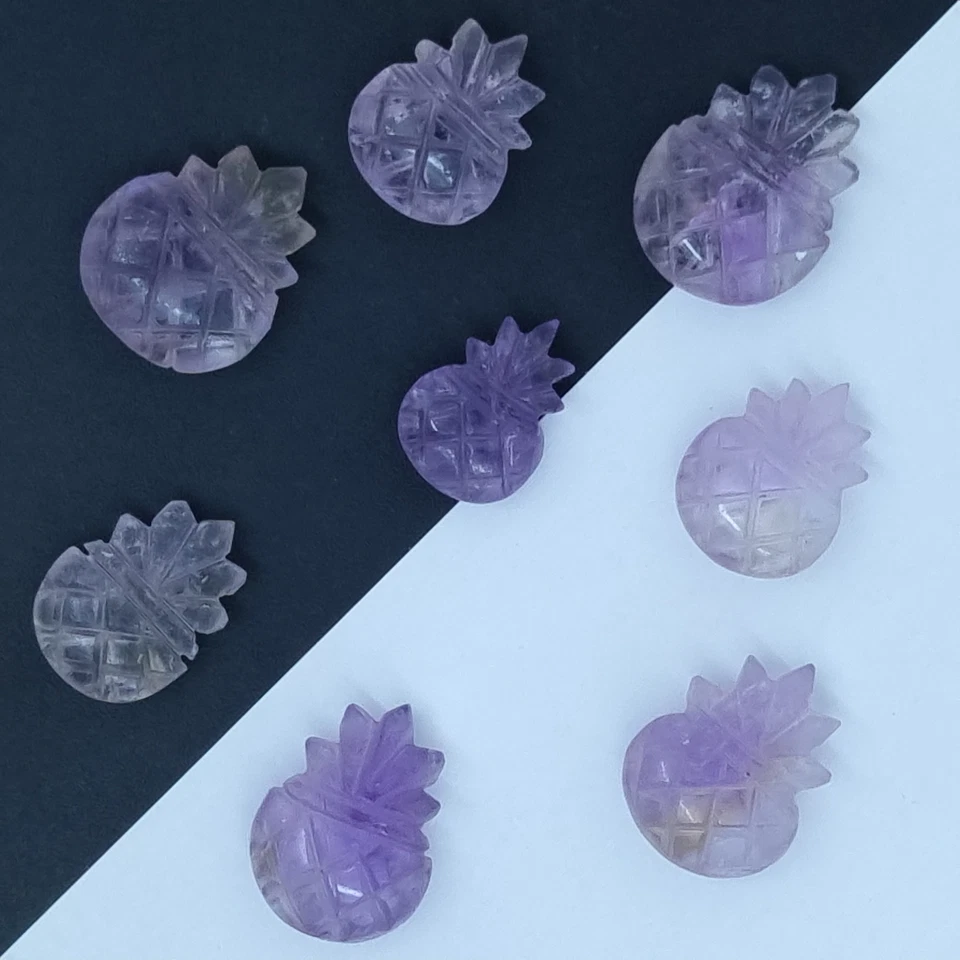 Natural Untreated 15 To 19 mm Pineapple Carved Ametrine 8 Pcs Jewelry 81.70 Ct - Image 2 of 4