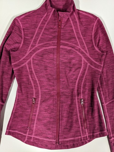 Lululemon Define Jacket Diamond Jacquard Berry Rumble Jew Magenta Women's Size 6 - Picture 2 of 9