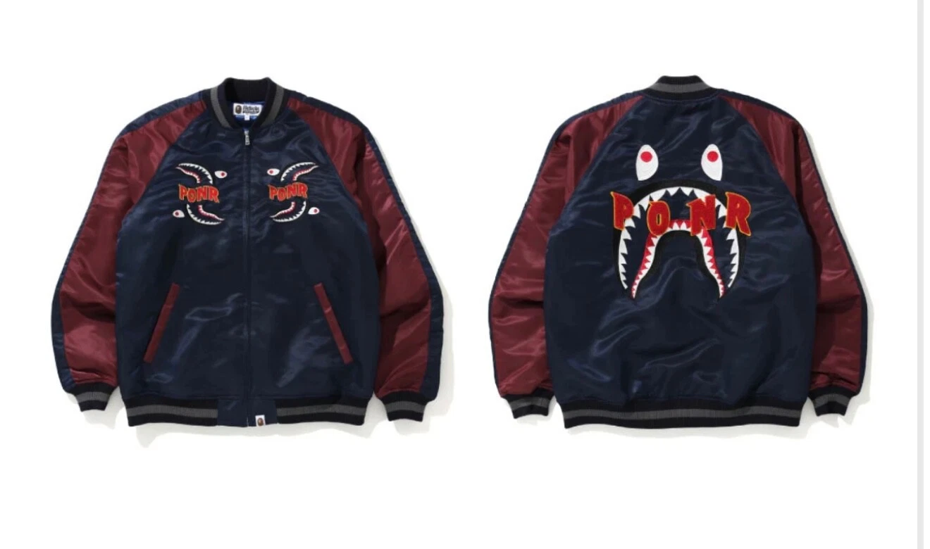 A BATHING APE (BAPE) BAPE SHARK SOUVENIR JACKET MED