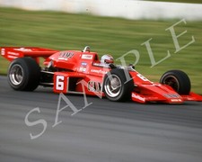 MARIO ANDRETTI 1976 #6 CAM2 SCHAEFER 500 INDY CAR ON TRACK 8X10 GLOSSY PHOTO #3W