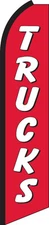Trucks Red Swooper Flag Feather Super Bow Banner