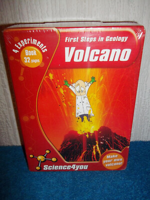 VULKAN HERSTELLUNGSSET - ERSTE SCHRITTE IN DER GEOLOGIE / WISSENSCHAFT - 4 EXPERIMENTE - VERSIEGELT
