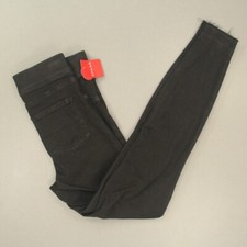 Spanx Women Vintage Black Distressed Denim Leggings Size XS Jeggings Pull-on NWT