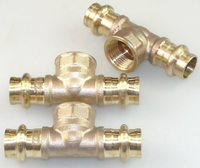 3X Viega Sanpress T-STÜCK 15 Mm X 1/2 Ig X 15 Mm Pressfittinge Profipress 115630