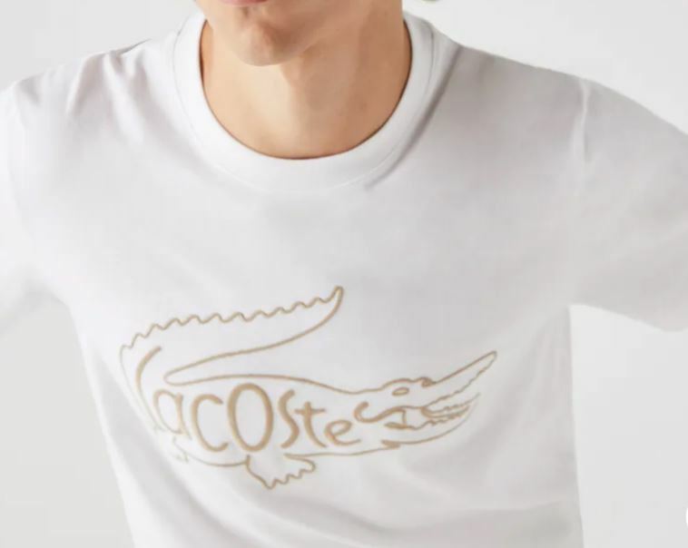 lacoste embroidered croc baffle jacket