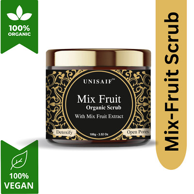 Unisaif Mix Fruit Organic Facial Scrub Skin Tones Exfoliating Face Scrub