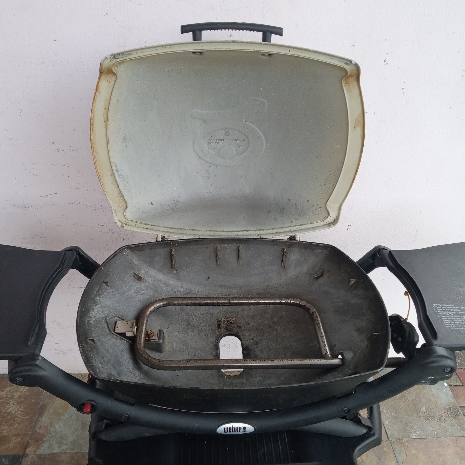 er Q Q2000 Portable Tabletop Propane Gas Grill W/FOLDING CART