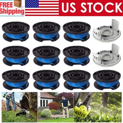 3/10 Pack For Ryobi Spool One+ String Trimmer Line 18V 24V 40V Weed Eater w/Cap