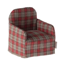 2024 Maileg Red Checkered Mouse Chair