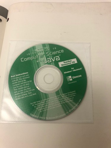 Introduction to Computer Science Using Java by Jesse Liberty TEACHER Manual Disc - Picture 3 of 3