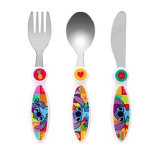 Disney Stitch Children's Kids 3pcs Cutlery Set, Knife/Fork/Spoon