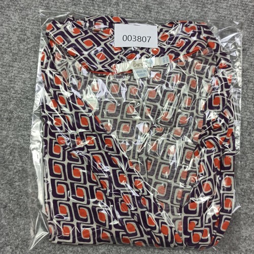 Boden Donna Camicetta Misura UK 16 Eu 42 XL Wrap Lyocell Jersey Geometrico Top - Foto 10 di 10