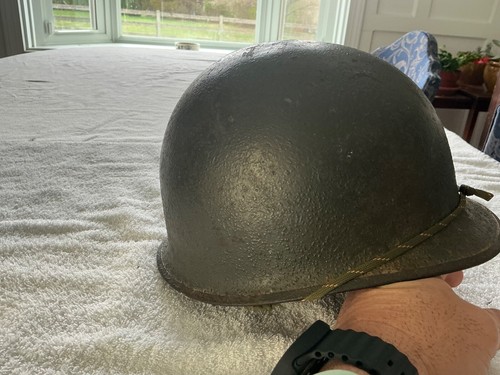 WW2 Rear Seam US HELMET M1 GI Army Navy USMC WWII VG CONDITION FAST SHIP - Picture 19 of 24