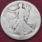 1916 D Walking Liberty Half Dollar 50c Circulated #58261