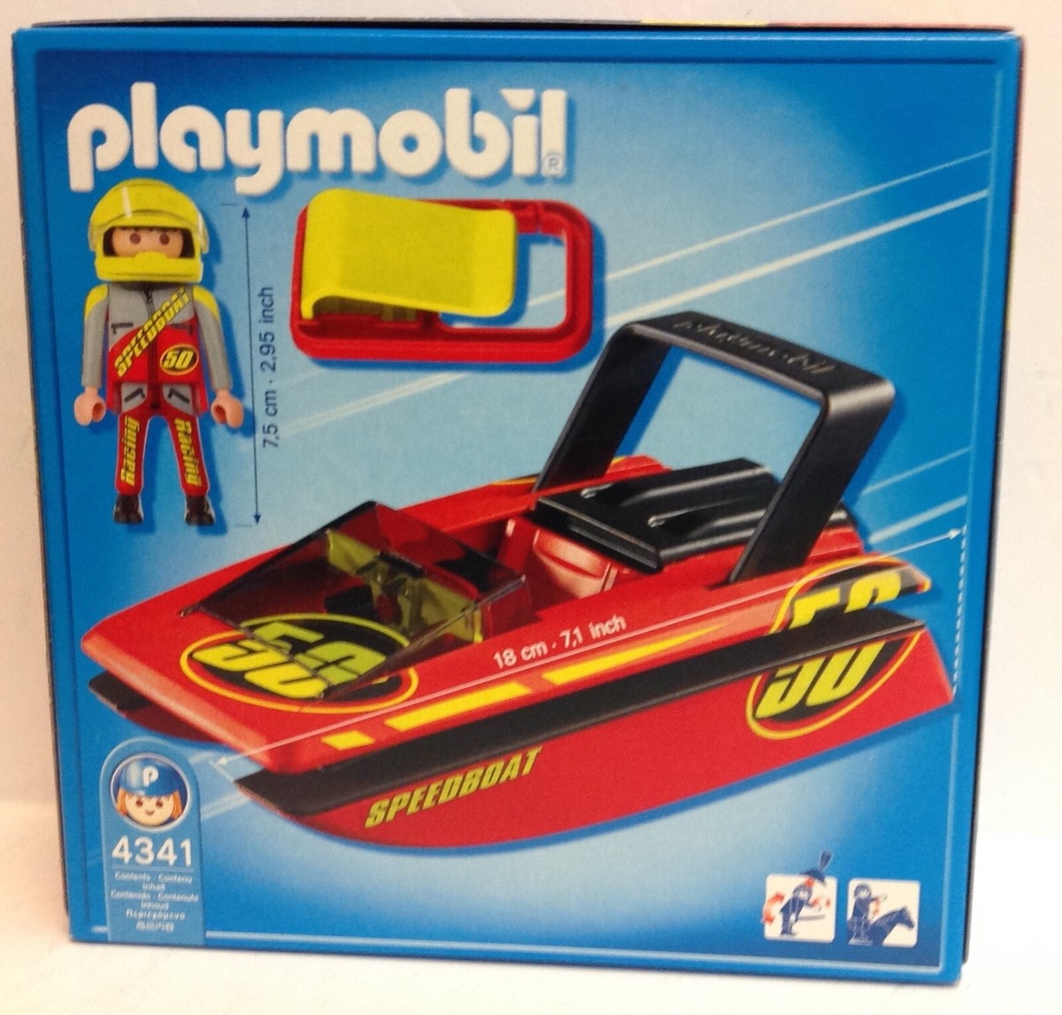 Playmobil 4341 Speedboat Click n go NEW sealed