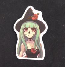 Creepy Cool Skull Monster Treat Sticker 1.38" x 2.5" AI